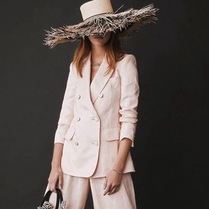 Zimmermann blazer in size 2/4 pale pink linen.